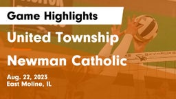 United Township vs Newman Catholic Game Highlights - Aug. 22, 2023
