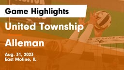 United Township vs Alleman Game Highlights - Aug. 31, 2023