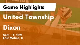 United Township vs Dixon  Game Highlights - Sept. 11, 2023