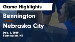 Bennington  vs Nebraska City  Game Highlights - Dec. 6, 2019