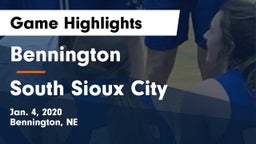 Bennington  vs South Sioux City  Game Highlights - Jan. 4, 2020