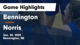 Bennington  vs Norris  Game Highlights - Jan. 30, 2020