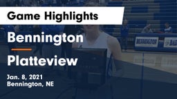 Bennington  vs Platteview  Game Highlights - Jan. 8, 2021