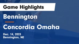 Bennington  vs Concordia Omaha Game Highlights - Dec. 14, 2023