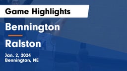 Bennington  vs Ralston  Game Highlights - Jan. 2, 2024