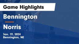 Bennington  vs Norris  Game Highlights - Jan. 19, 2024