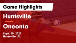 Huntsville  vs Oneonta  Game Highlights - Sept. 30, 2023