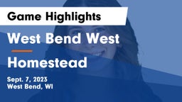 West Bend West  vs Homestead  Game Highlights - Sept. 7, 2023