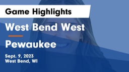 West Bend West  vs Pewaukee  Game Highlights - Sept. 9, 2023