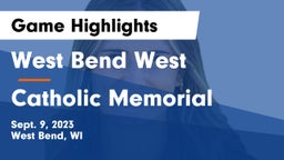 West Bend West  vs Catholic Memorial Game Highlights - Sept. 9, 2023