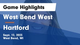 West Bend West  vs Hartford  Game Highlights - Sept. 12, 2023