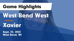 West Bend West  vs Xavier  Game Highlights - Sept. 22, 2023