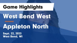 West Bend West  vs Appleton North  Game Highlights - Sept. 22, 2023