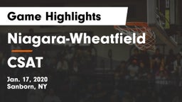 Niagara-Wheatfield  vs CSAT Game Highlights - Jan. 17, 2020