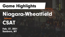Niagara-Wheatfield  vs CSAT Game Highlights - Feb. 27, 2021