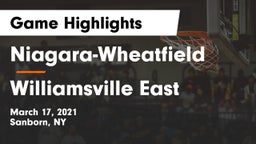 Niagara-Wheatfield  vs Williamsville East  Game Highlights - March 17, 2021