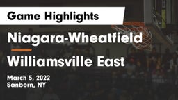 Niagara-Wheatfield  vs Williamsville East Game Highlights - March 5, 2022