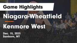 Niagara-Wheatfield  vs Kenmore West Game Highlights - Dec. 15, 2023