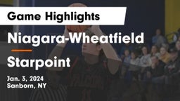 Niagara-Wheatfield  vs Starpoint  Game Highlights - Jan. 3, 2024