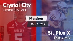 Matchup: Crystal City High vs. St. Pius X  2016