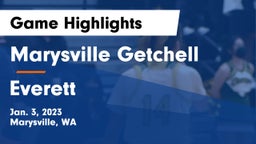 Marysville Getchell  vs Everett  Game Highlights - Jan. 3, 2023