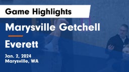 Marysville Getchell  vs Everett  Game Highlights - Jan. 2, 2024