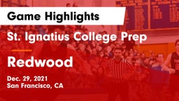 St. Ignatius College Prep vs Redwood  Game Highlights - Dec. 29, 2021