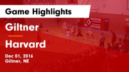 Giltner  vs Harvard  Game Highlights - Dec 01, 2016
