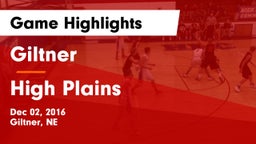 Giltner  vs High Plains  Game Highlights - Dec 02, 2016