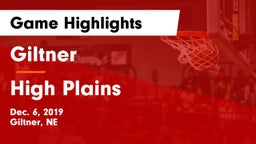 Giltner  vs High Plains  Game Highlights - Dec. 6, 2019