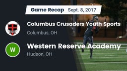 Recap: Columbus Crusaders Youth Sports vs. Western Reserve Academy 2017