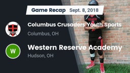 Recap: Columbus Crusaders Youth Sports vs. Western Reserve Academy 2018