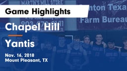 Chapel Hill  vs Yantis Game Highlights - Nov. 16, 2018