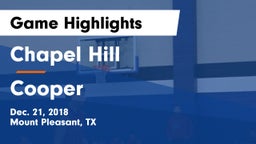 Chapel Hill  vs Cooper  Game Highlights - Dec. 21, 2018