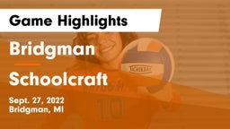 Bridgman  vs Schoolcraft Game Highlights - Sept. 27, 2022