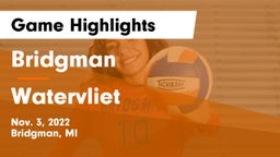 Bridgman  vs Watervliet  Game Highlights - Nov. 3, 2022