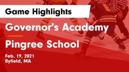 Governor's Academy  vs Pingree School Game Highlights - Feb. 19, 2021