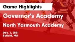 Governor's Academy  vs North Yarmouth Academy Game Highlights - Dec. 1, 2021