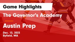 The Governor's Academy vs Austin Prep  Game Highlights - Dec. 13, 2023