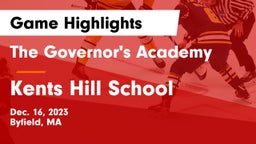 The Governor's Academy vs Kents Hill School Game Highlights - Dec. 16, 2023