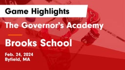The Governor's Academy vs Brooks School Game Highlights - Feb. 24, 2024