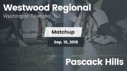 Matchup: Westwood Regional vs. Pascack Hills 2016