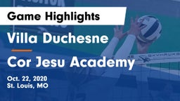 Villa Duchesne  vs Cor Jesu Academy Game Highlights - Oct. 22, 2020