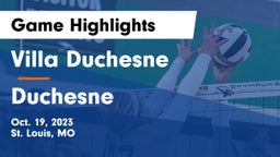 Villa Duchesne  vs Duchesne  Game Highlights - Oct. 19, 2023