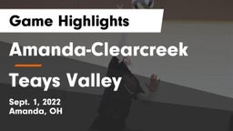 Amanda-Clearcreek  vs Teays Valley  Game Highlights - Sept. 1, 2022