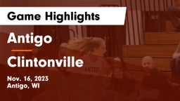 Antigo  vs Clintonville  Game Highlights - Nov. 16, 2023