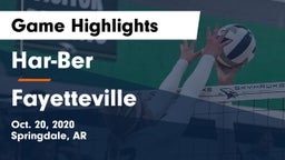 Har-Ber  vs Fayetteville  Game Highlights - Oct. 20, 2020