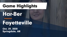 Har-Ber  vs Fayetteville  Game Highlights - Oct. 29, 2020