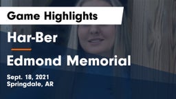 Har-Ber  vs Edmond Memorial  Game Highlights - Sept. 18, 2021