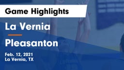 La Vernia  vs Pleasanton  Game Highlights - Feb. 12, 2021